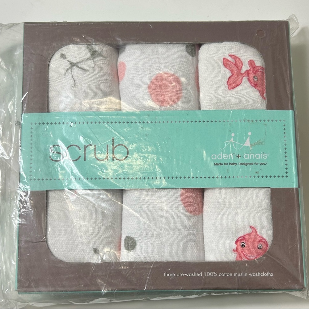 BRAND NEW aden + anais Aqua Washcloth Set